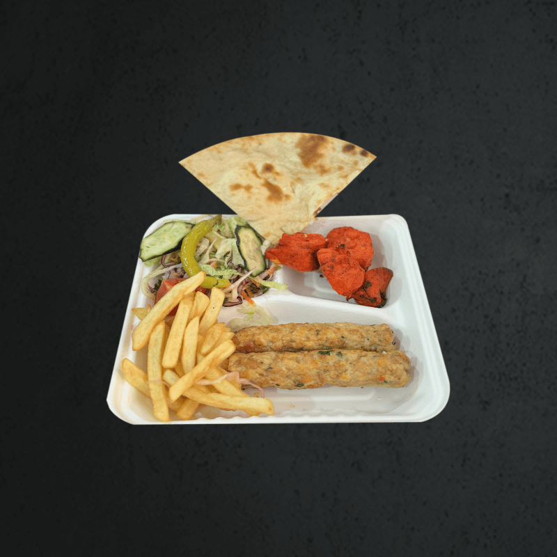 box Seekh Kebab con Tikka  : RJ Tandoori Grill - Doner - Kebab - Pizza - Burger - Take Away
